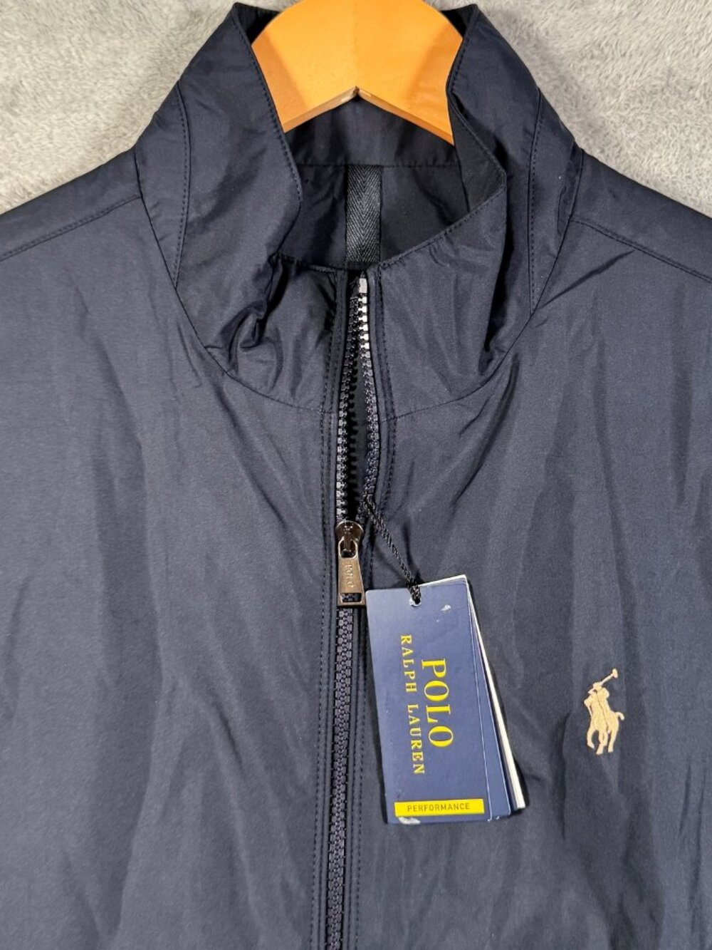 Polo Ralph Lauren Vest Mens M Blue Performance Full Zip Gilet Southland $175